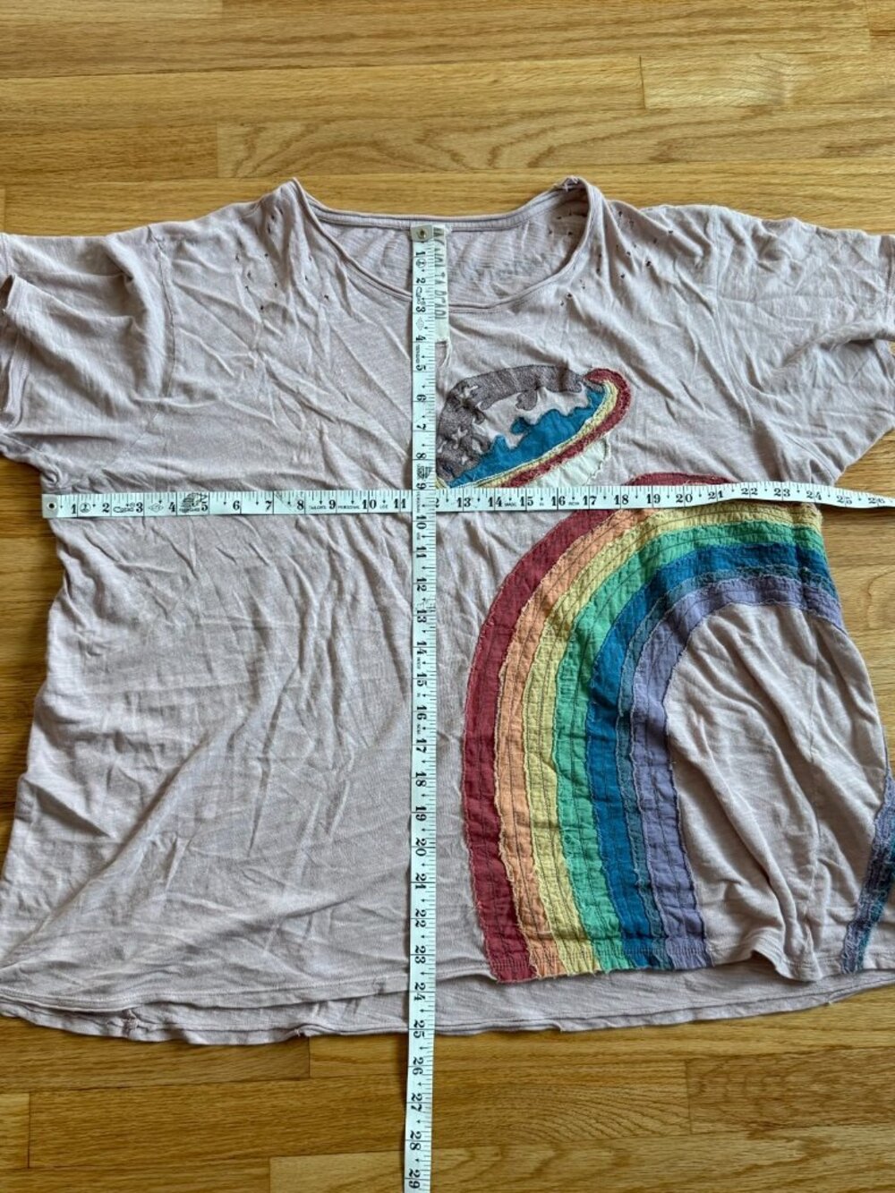 Magnolia Pearl Saturn Disco Applique T-Shirt Large - Picture 3 of 6